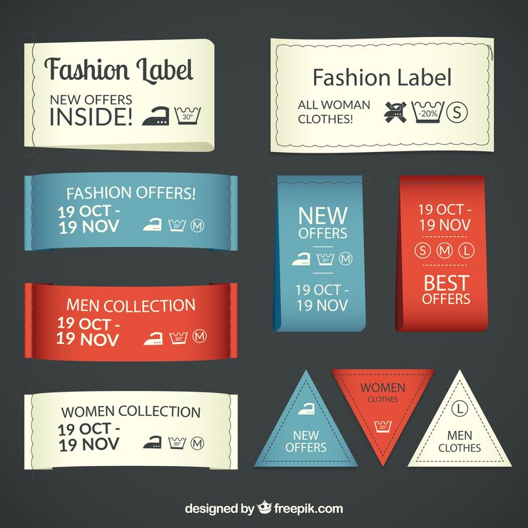 Contoh stiker label produk kemasan fashion
